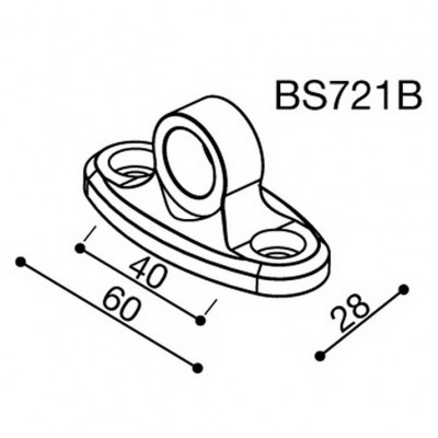 Montážní adaptér BS721B pro zpětná zrcátka RIZOMA do kapotáže - pro motocykly HONDA a KAWASAKI, černý